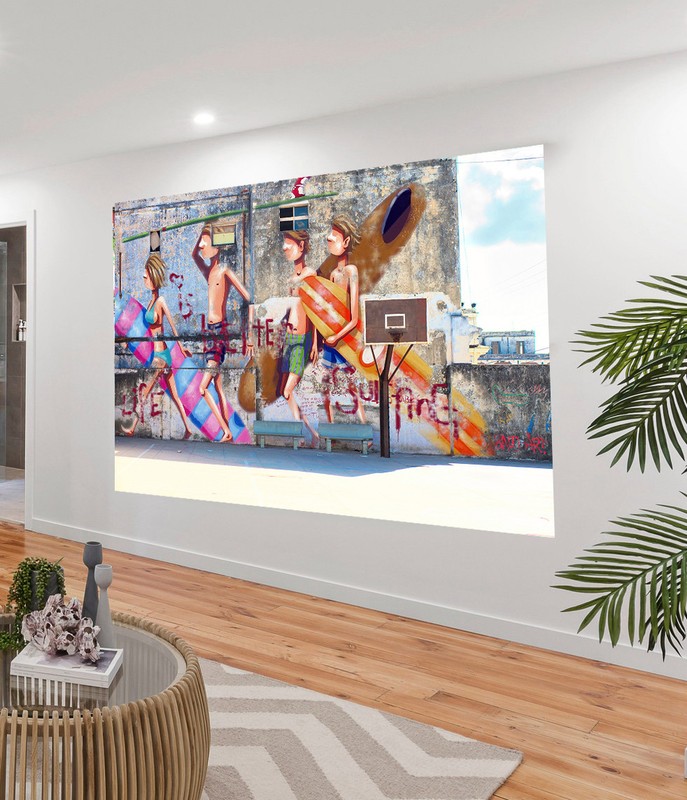 Painting Graffiti Street Art surfing life better Print Canvas