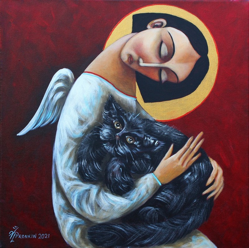 original oil painting CANVAs contemporary ART modern by Vlad Pronkin 2021 CARED gallery