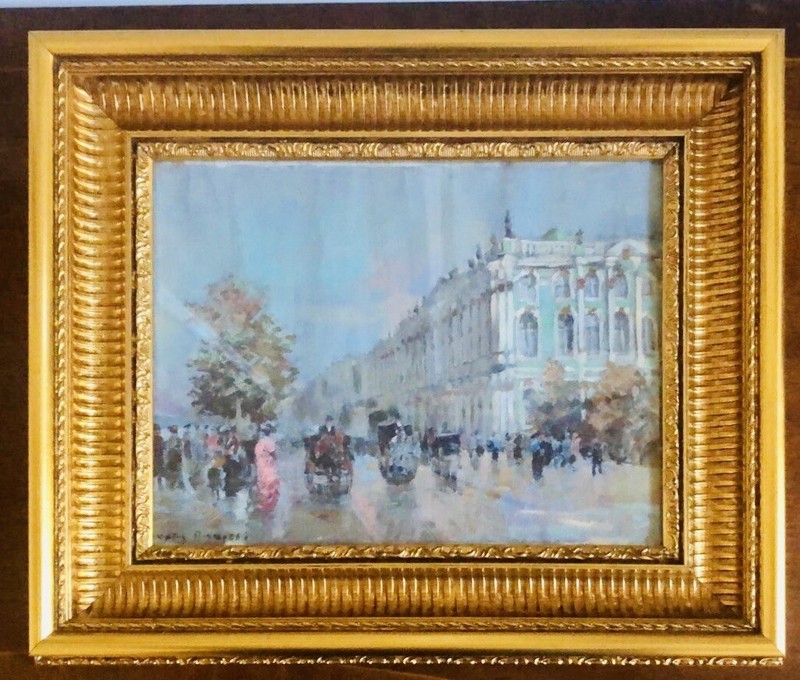 Russian Landscape Oil Painting Winter Palace Hermitage St. Petersburg PODGORELOV