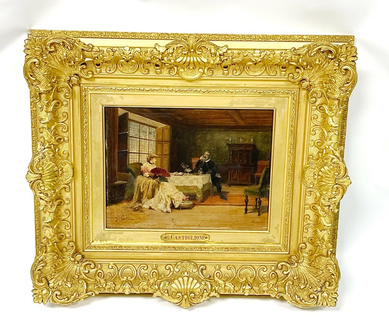 Italian Masterpiece Artist Giusesppe CASTIGNLIONE Painting On Wood Board
