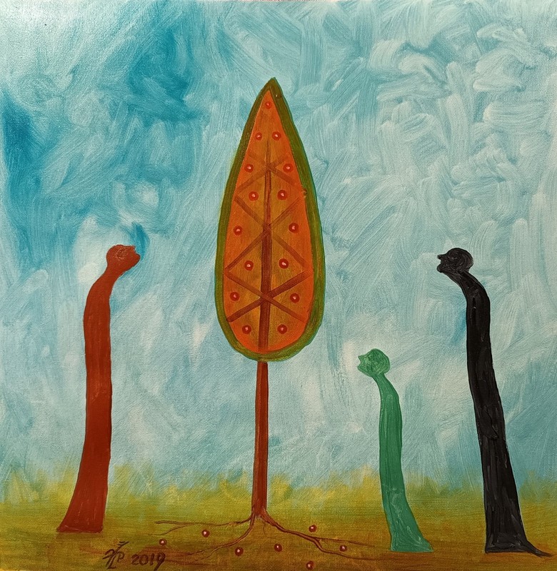 Painting Original OIL canvas Modern surrealism art by Pronkin 2019 EXPECTATION gallery
