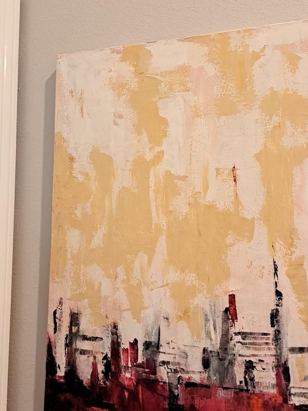 Abstract Painting Original Acrylic Modern Wall Art 36x24 Signed gallery