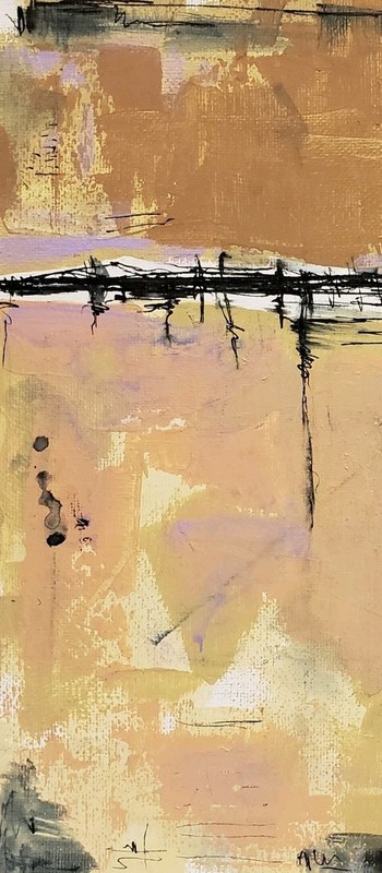 No.659 Original Abstract Modern Minimal Textured Painting By K.A.Davis gallery