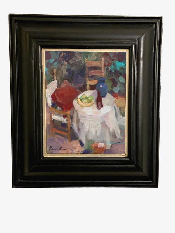 Sally Rosenbaum Still Life Oil Painting, 21st Century – original framed