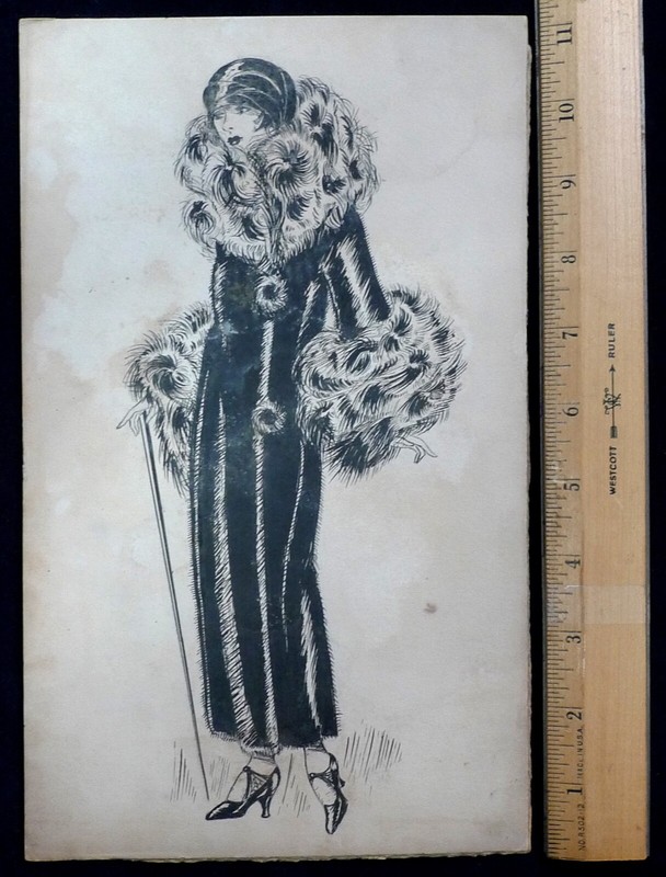 1920’s High Fashion Ink Illustration #2