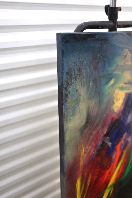 Original von Wening Art Oil Abstract on canvas 27" x 36 "x 1.5 one of a kind gallery