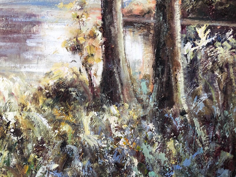 Forest,Original Oil Painting by R. Cook, 91 X 61 cm gallery