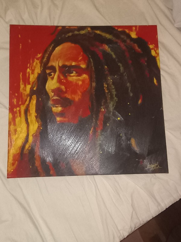 Limited Edition Signed By Stephen Fishwick Bob Marley Picture Called Smoke gallery