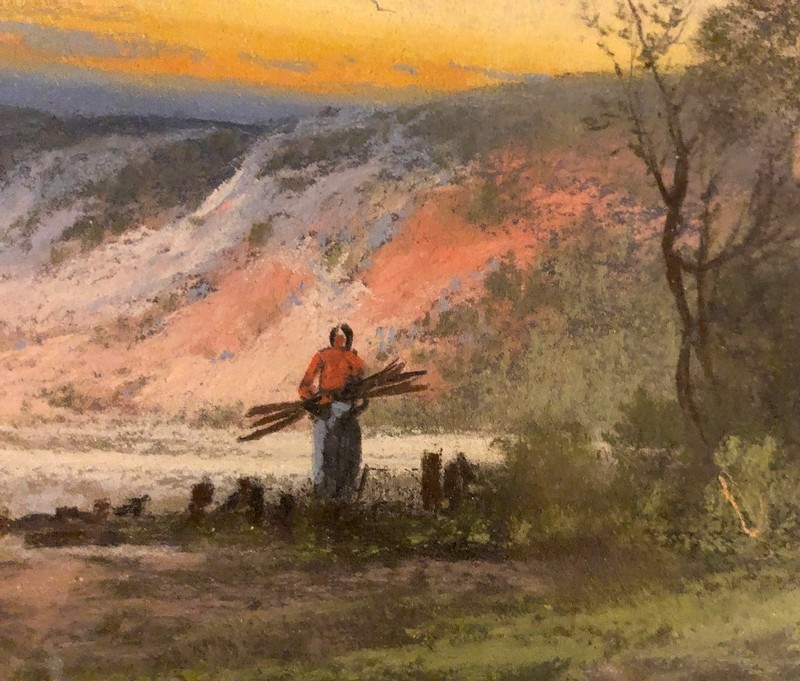 Early 20th C Pastel Native American Gathering Wood, Duke Allen Lovel (1893-1957) gallery