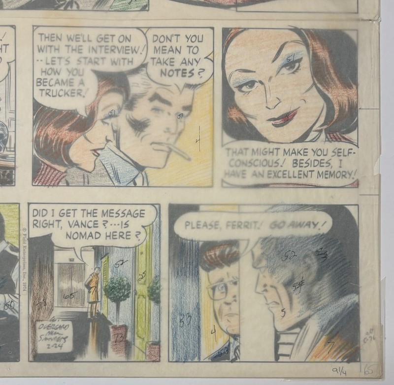 Original William Overgard STEVE ROPER & MIKE NOMAD Sunday Comics ILLUSTRATION gallery