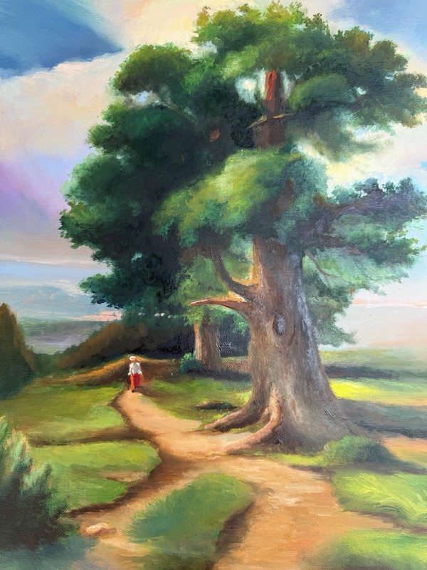 Original Painting oil on Stretch canvas ,16x20 inch, Wall Art Decor, Home Gift gallery