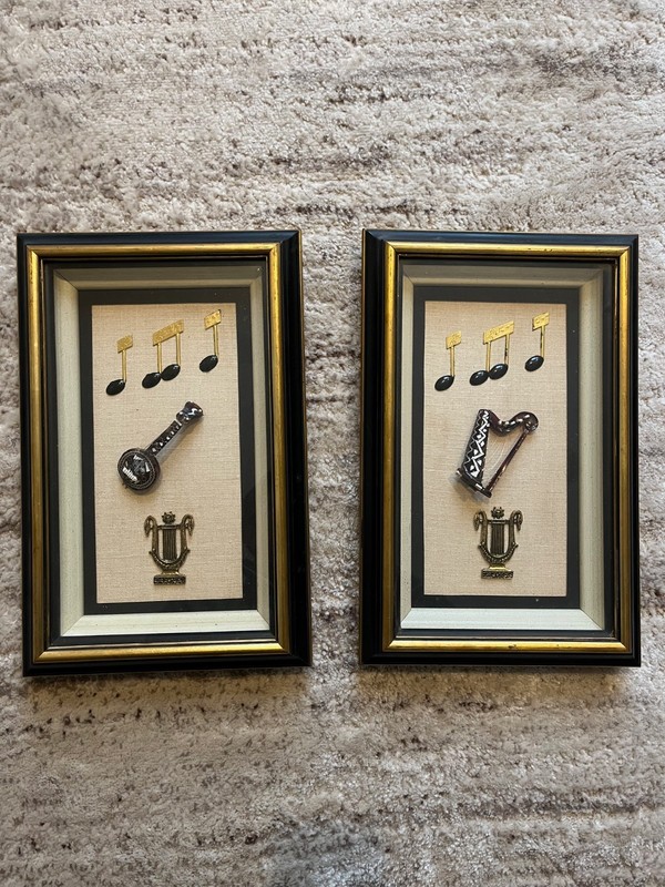 Sungott Art Studios Miniature Musical Instrument Frames (2)