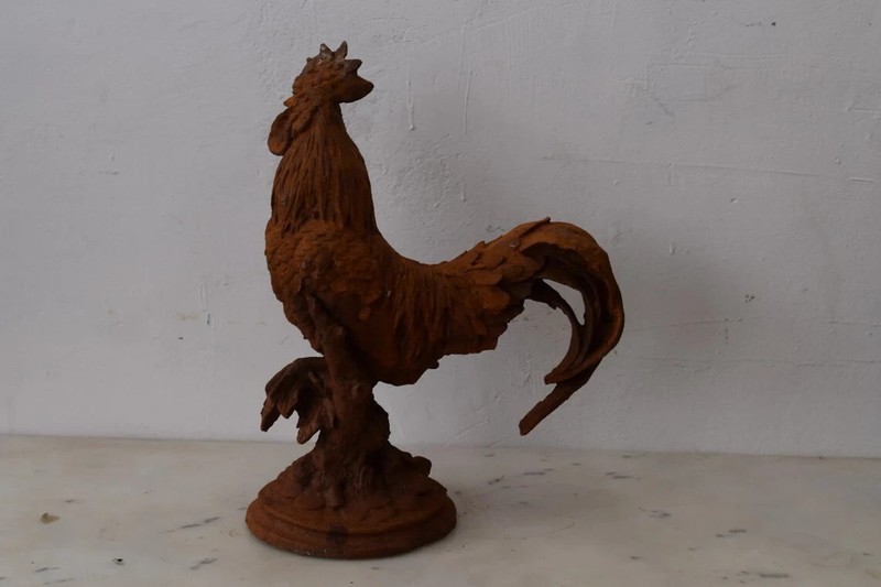 Cast Iron Rooster Farm Animal Sculpture Figurine Figure Gift Vintage Style gallery