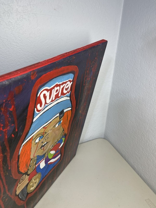 Custom Painted Chucky Childsplay Painting Supreme Good Guys Signed By Artist gallery