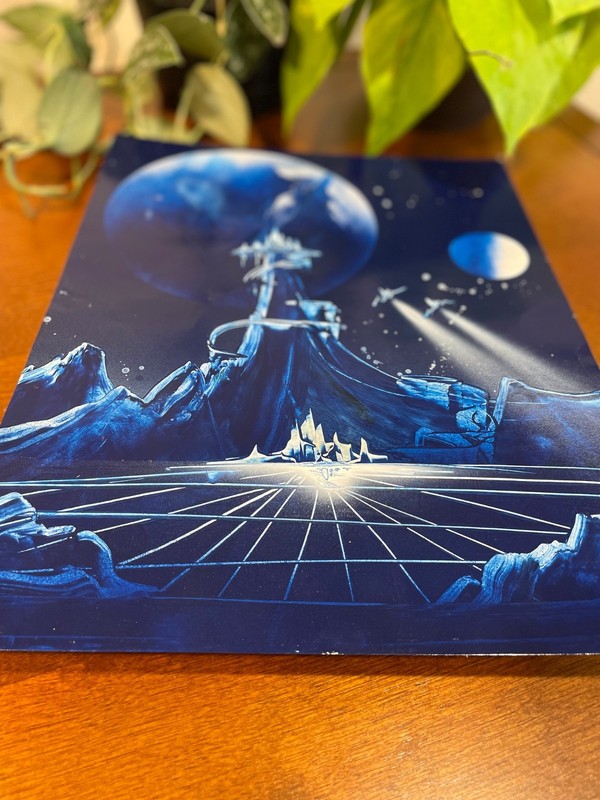Original 2024 Moon Base Sci-Fi Painting Framed Masters Universe Style Father day gallery