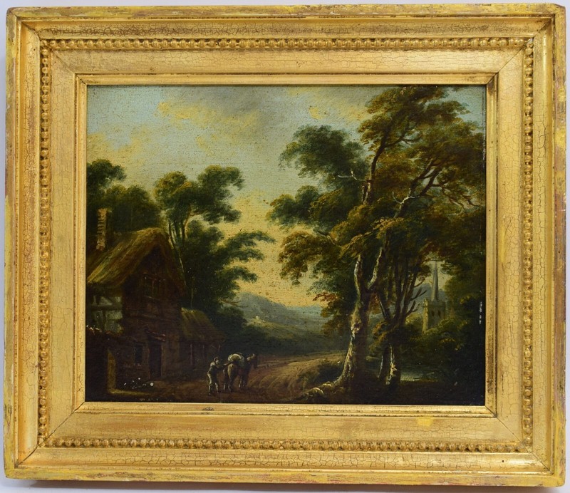 OLD MASTER PAINTING, OIL ON CARDBOARD, JOHN CONSTABLE, 1776-1837
