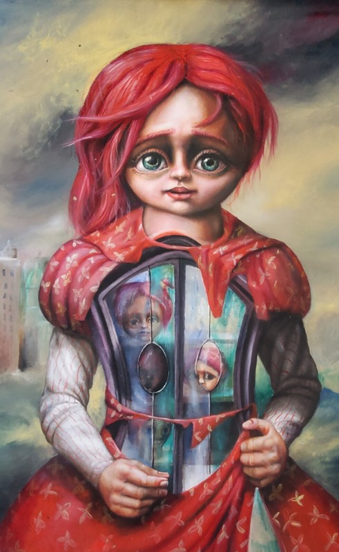 Oil on canvas Enrique alfonso cuban art 35.4 x27.5" T:introspeccion... 2022 gallery