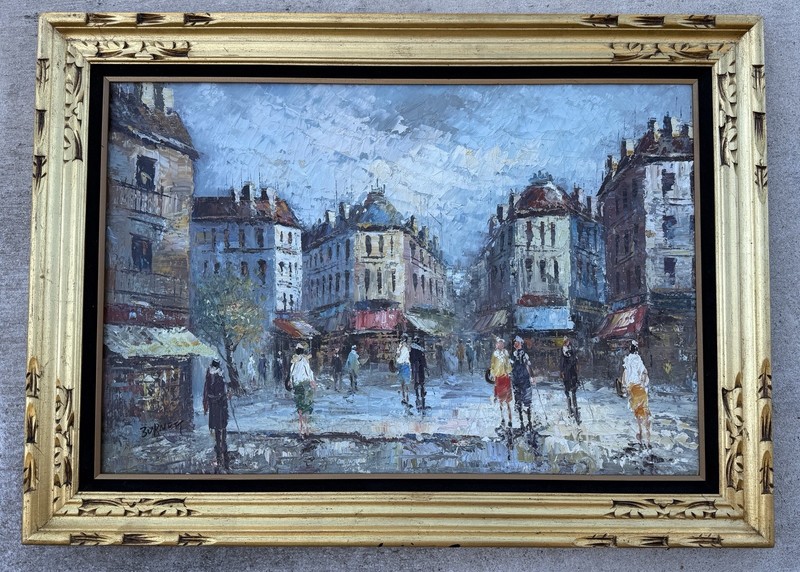 Large Caroline Burnett VINTAGE Oil Painting Signed & Framed