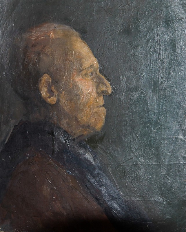 Oil on Canvas Antique 24» Painting » Portrait of a Elderly gentleman »