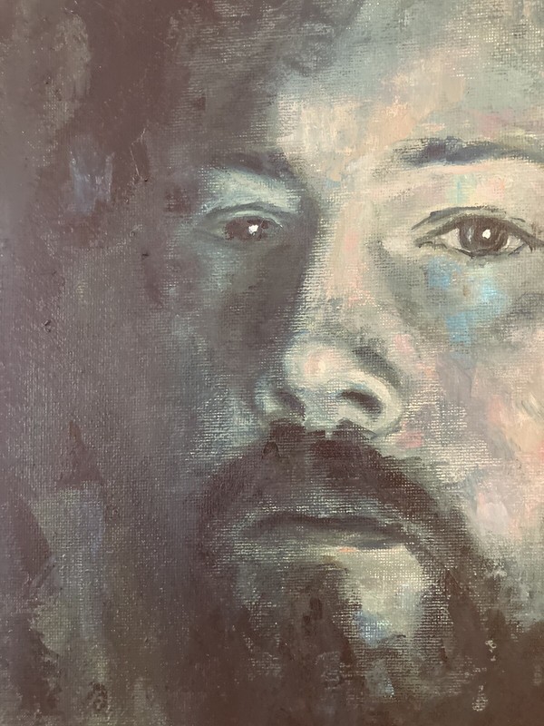 “In Darkness” Portrait Study Original Oil Painting Art By Daniel W Green gallery
