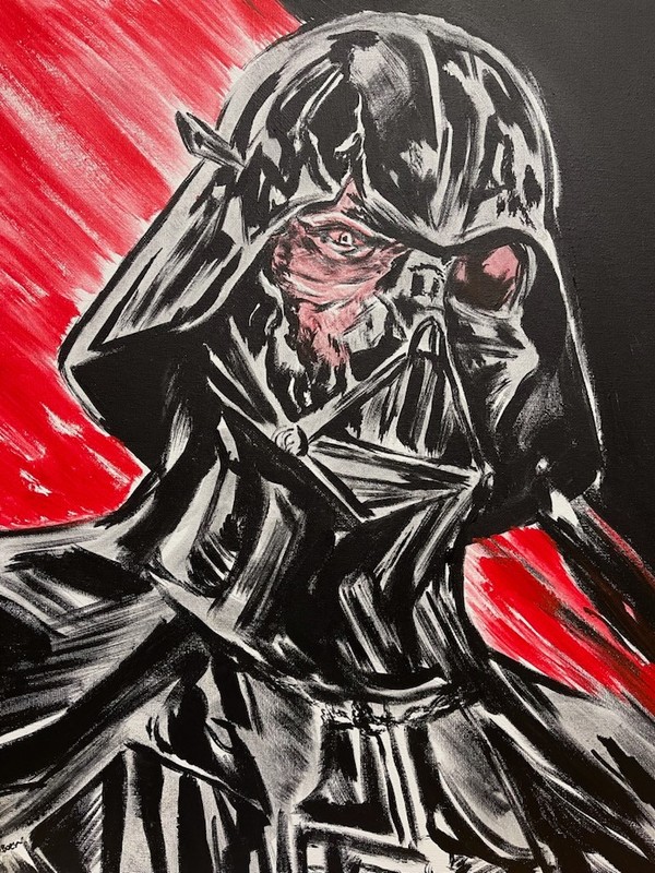 Seasoned Art Star Wars Darth Vader hand painted canvas artwork Fall of Anakin