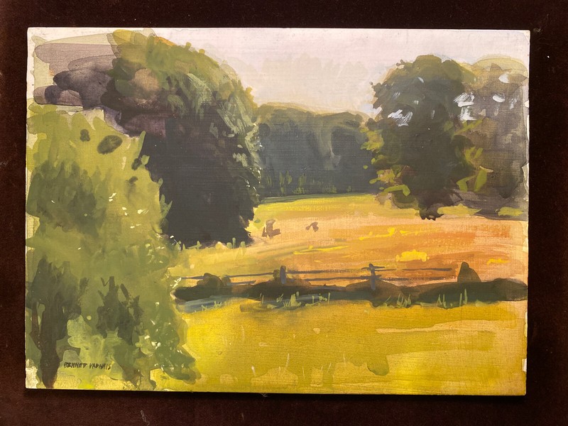 Bennett Vadnais Original Acrylic Painting 10 X 7 1/4 Inches