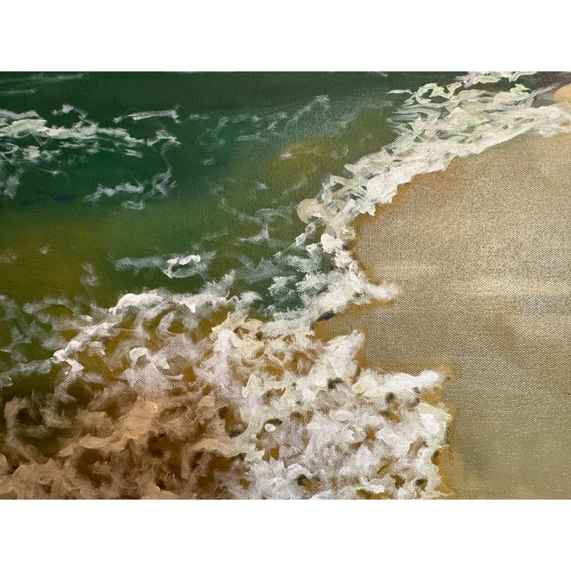 original oil painting signed florida gulf beach 24 X 36 inches unframed gallery