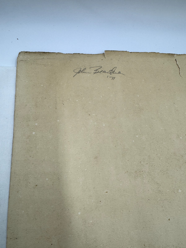 JOHN BEARDMAN ABSTRACT EXPRESSIONIST Sketch 1971 LARGE 35" x 23 " Art gallery