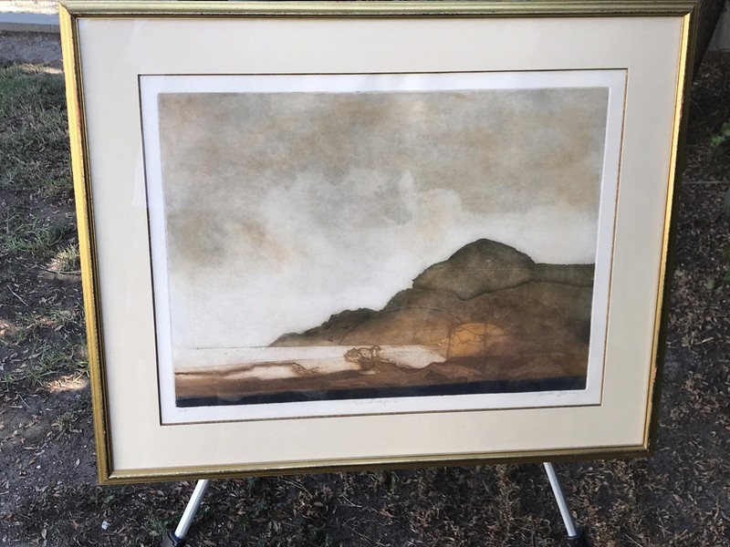 RENATA ZERNER «Landscape I» Modern Hand Signed AP Artists Proof Matted & Framed