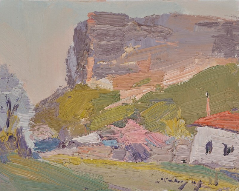 Bakhchisaray, 19×23 cm, Cardboard, Painting by Shandor Alexander