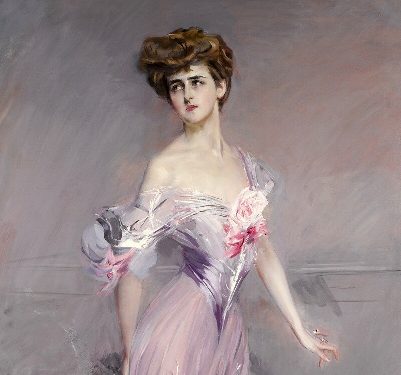 Art Giclee Printed Oil Painting Boldini of mrs howard johnston Home Decor Canvas gallery