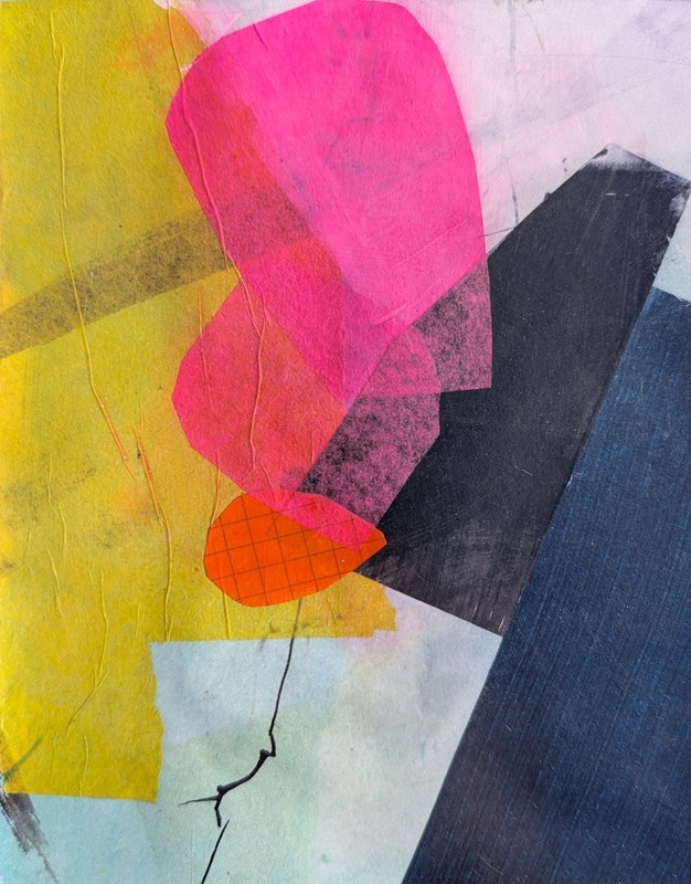 Original Mixed Media Collage on 5.5 x 7 Inch Art Paper. ‘Beyond Reach’