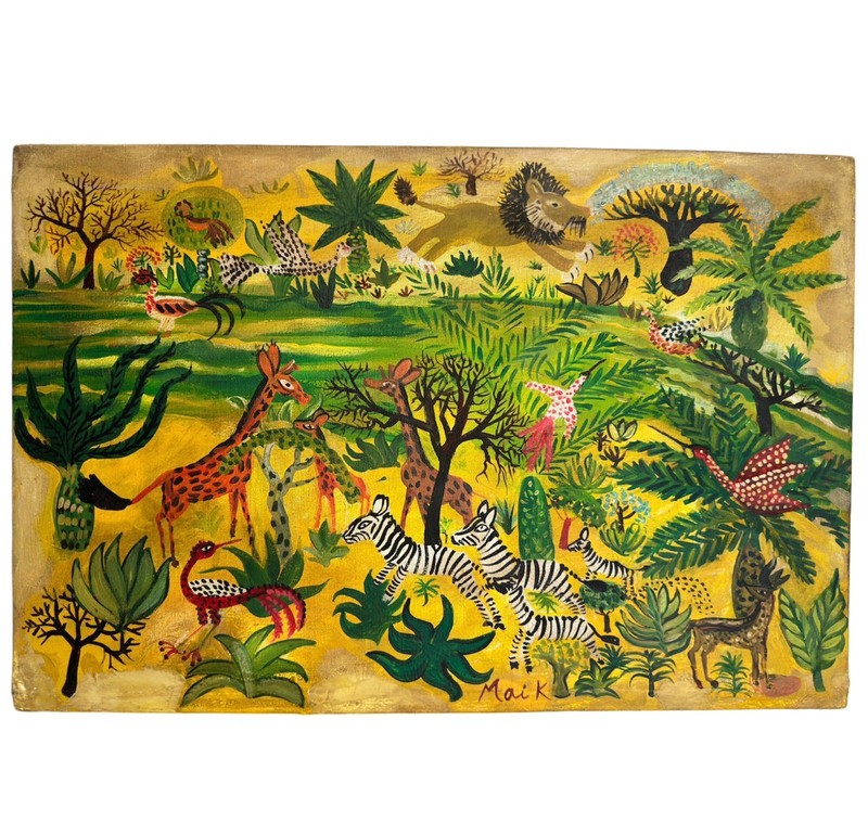 HENRI HECHT MAIK OIL ON CANVAS PAINTING MEASURES WITH FRAMED 40x60CM
