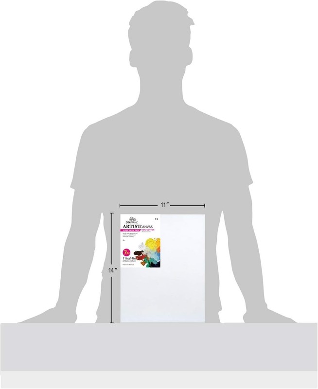 Durable & Lightweight 11x14 Inch Stretched Canvas – 7 Pack for All Skill Levels gallery