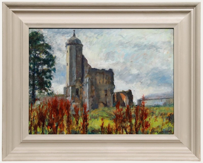 Pauline Plummer (b.1933) – Framed Contemporary Oil, Baconsthorpe Castle