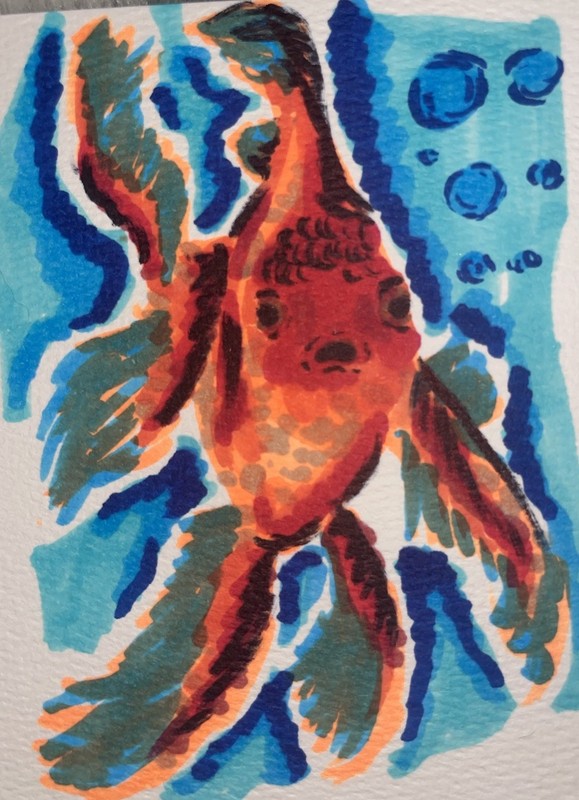 ACEO/Tiny Art Goldfish