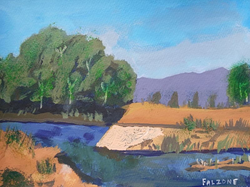 Impressionism Aussie Seascape Mary River 11x14 Handmade Signed Art Painting gallery