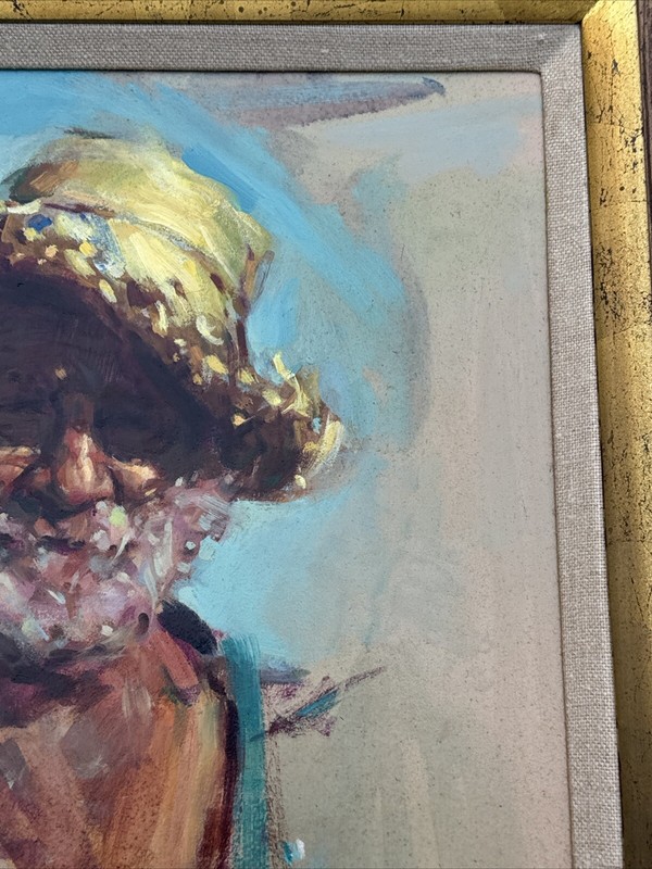 Clarence Mcgrath Painting Famous Self Portrait Listed American Impressionist Oil gallery