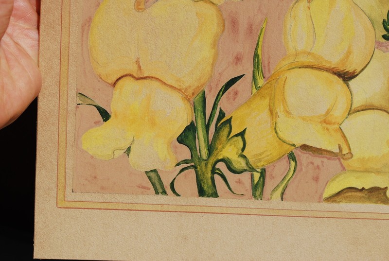 1920s 30s WATERCOLOR TEMPERA CHICAGO ARTIST JAMES MARCUS HOBBS STILL LIFE BEAUTY gallery