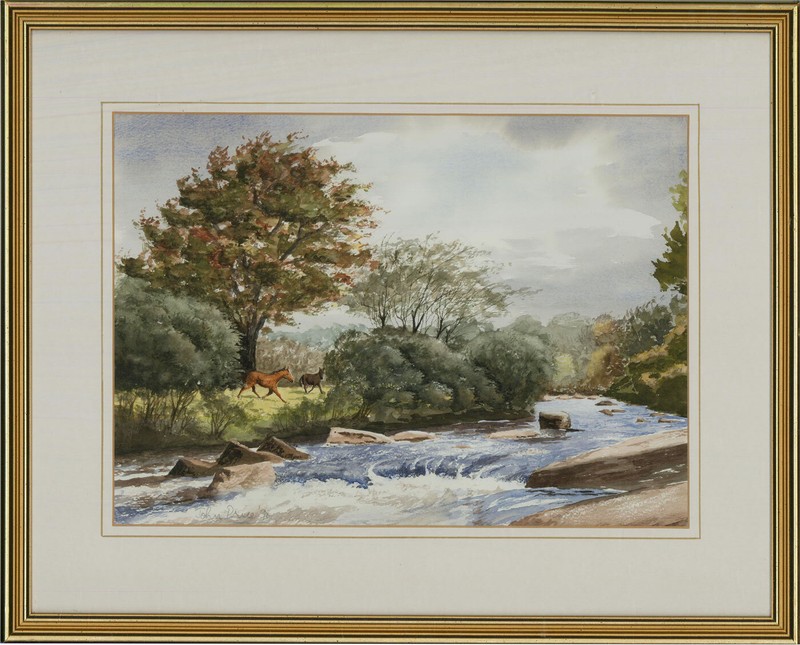 John Price – 1998 Watercolour, West Dart, Hexworthy