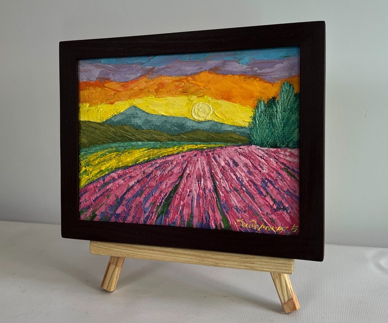Oil Painting Watching The Shades Of The Sunset V. Zadorozhnya Original nAAA4635 gallery