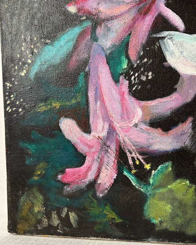 Listed NY Artist Isabel Gamerov 30X20'' Floral Still Life Lilies Oil Painting gallery