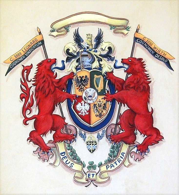 Elaborate Coat of Arms 20 x 24-inch Family Crest Paintings w. Shield Supporters gallery