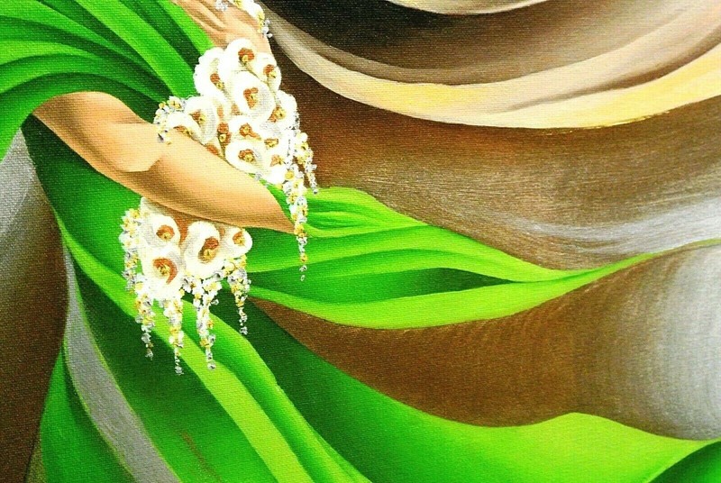 Noel Suarez-"Primavera"-Framed Ltd Ed Mixed-Media Hand Embellished Giclee/Canvas gallery