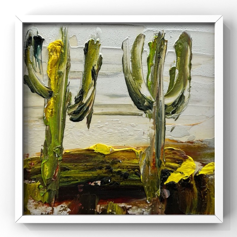 Cactus Desert Art Arizona Entryway Warm Southwest Interior Style Bedroom Decor