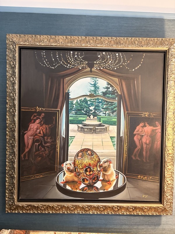 Beautiful Contemporary Oil Paining On Canvas by Known Artist Signed Framed gallery