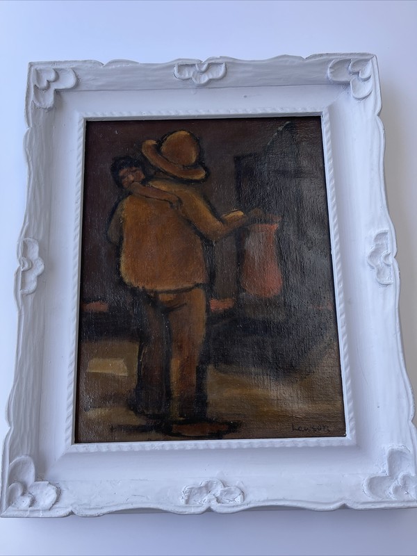Mid Century Painting Portrait Phyllis Exhibited Mexican Mexico Modernism Listed gallery
