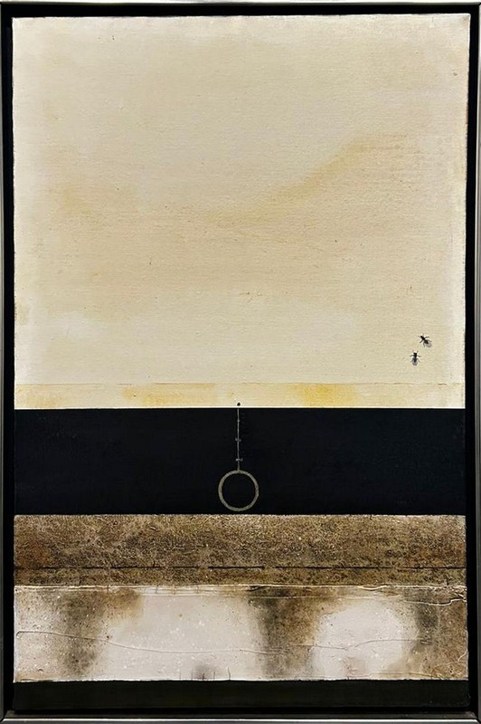 "Untitled" Larry Calcagno, Trompe-l'œil Mixed-Media Minimalist Composition gallery
