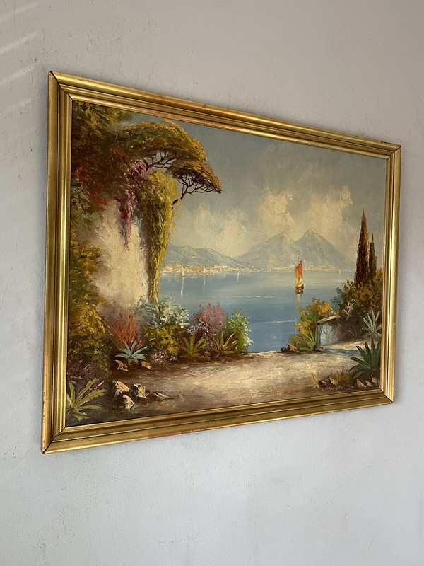 LUIS MORATO GUERRERO ANTIQUE BEACH LANDSCAPE OIL PAINTING OLD VINTAGE MODERN gallery