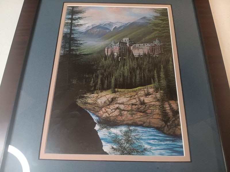 David DAASE " Banff Springs Hotel" Framed 18-1/2x 14.25"" gallery